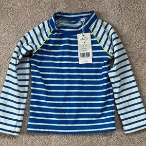 Boden Kids Blue Striped Sun Safe Swim Shirt 2-3Y